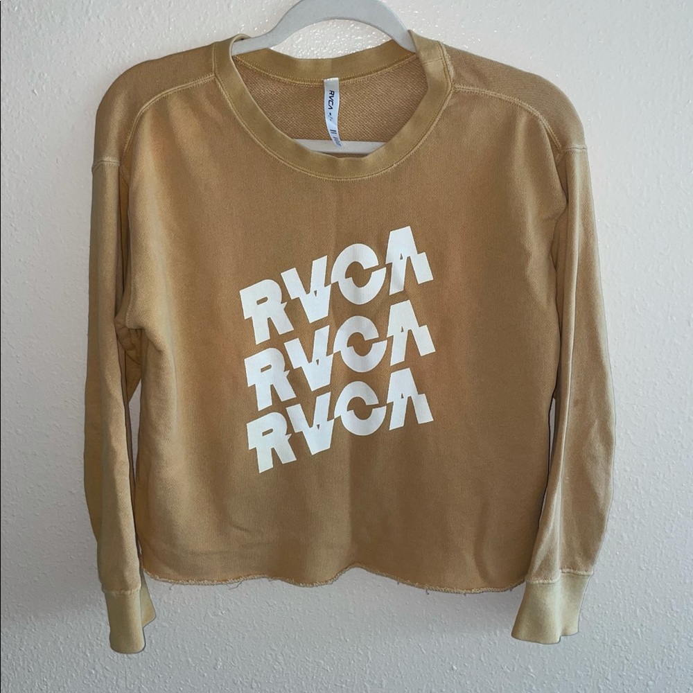 RVCA Mustard Crewneck Sweatshirt Size S